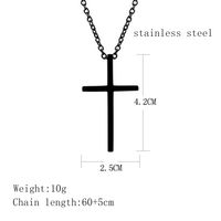 304 Stainless Steel 18K Gold Plated Simple Style Plating Cross Pendant Necklace main image 7
