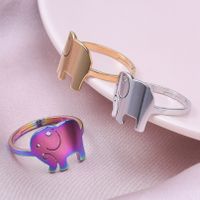 Basic Classic Style Color Block Stainless Steel Rings main image 3