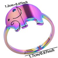 Basic Classic Style Color Block Stainless Steel Rings sku image 2