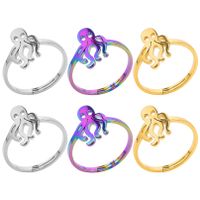 Simple Style Classic Style Color Block Octopus Stainless Steel Rings main image 3