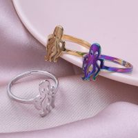 Simple Style Classic Style Color Block Octopus Stainless Steel Rings main image 1