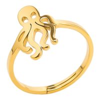 Simple Style Classic Style Color Block Octopus Stainless Steel Rings main image 2