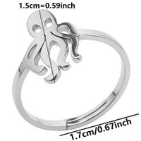 Simple Style Classic Style Color Block Octopus Stainless Steel Rings sku image 1
