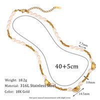 Vintage Style Simple Style Round Stainless Steel Plating 18k Gold Plated Bracelets Necklace main image 5