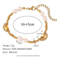 Vintage Style Simple Style Round Stainless Steel Plating 18k Gold Plated Bracelets Necklace sku image 1