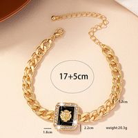 Retro Roman Style Animal Alloy Plating Inlay Zircon Women's Bracelets sku image 1