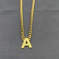 Simple Style Classic Style Letter 304 Stainless Steel Hollow Out Men's Pendant Necklace sku image 1
