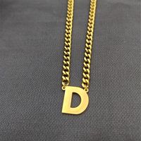 Simple Style Classic Style Letter 304 Stainless Steel Hollow Out Men's Pendant Necklace sku image 4