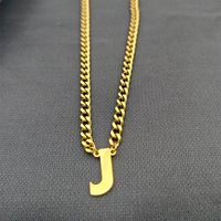 Simple Style Classic Style Letter 304 Stainless Steel Hollow Out Men's Pendant Necklace sku image 10