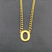 Simple Style Classic Style Letter 304 Stainless Steel Hollow Out Men's Pendant Necklace sku image 14