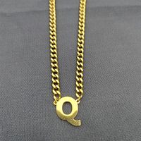 Simple Style Classic Style Letter 304 Stainless Steel Hollow Out Men's Pendant Necklace sku image 16