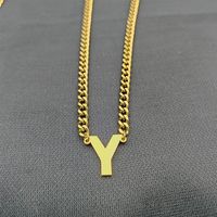 Simple Style Classic Style Letter 304 Stainless Steel Hollow Out Men's Pendant Necklace sku image 24