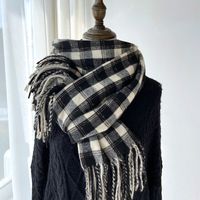 Women's Simple Style Classic Style Commute Color Block Polyester Tassel Scarf main image 1