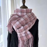 Women's Simple Style Classic Style Commute Color Block Polyester Tassel Scarf sku image 3