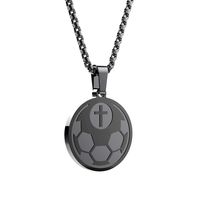 Stainless Steel Sports Polishing Plating Carving Solid Color Pendant Necklace sku image 3
