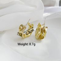 Wholesale Jewelry Hip-hop Vintage Style Punk Solid Color Alloy White Gold Plated Gold Plated Plating Ear Studs sku image 1
