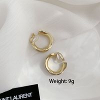 Wholesale Jewelry Hip-hop Vintage Style Punk Solid Color Alloy White Gold Plated Gold Plated Plating Ear Studs sku image 3