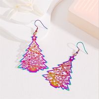 1 Pair Retro Simple Style Peacock Leaves Plating 201 Stainless Steel K Gold Plated Drop Earrings main image 7