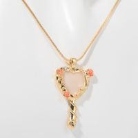 Cute Heart Shape Copper Plating 18k Gold Plated Pendant Necklace sku image 1