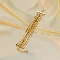 Simple Style Commute Solid Color 304 Stainless Steel 18K Gold Plated Bracelets In Bulk main image 4