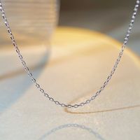 Einfacher Stil Blume Sterling Silber Inlay Zirkon Halskette Mit Anhänger sku image 1