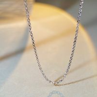 Einfacher Stil Blume Sterling Silber Inlay Zirkon Halskette Mit Anhänger sku image 2