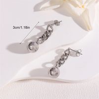 1 Pair Retro Simple Style Round Chain Plating 201 Stainless Steel 18K Gold Plated Drop Earrings main image 11