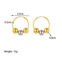1 Pair Simple Style Geometric Solid Color Plating 304 Stainless Steel 18K Gold Plated Hoop Earrings sku image 1