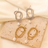 1 Pair Classic Style Solid Color Chain Plating 304 Stainless Steel Plastic 18K Gold Plated Drop Earrings main image 1