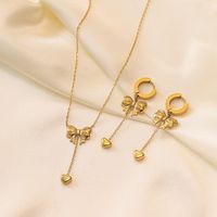 304 Stainless Steel 18K Gold Plated Vintage Style Plating Butterfly Jewelry Set main image 1