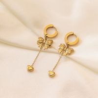 304 Stainless Steel 18K Gold Plated Vintage Style Plating Butterfly Jewelry Set main image 5