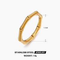 304 Stainless Steel 18K Gold Plated IG Style Plating Geometric Rings sku image 9