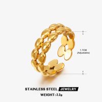 Edelstahl 304 18 Karat Vergoldet Einfacher Stil Überzug Geometrisch Ringe sku image 10