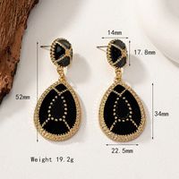 1 Pair Vintage Style Lady Water Droplets Plating Alloy 14k Gold Plated Drop Earrings main image 10