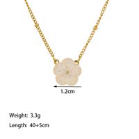 304 Stainless Steel 18K Gold Plated Vintage Style Plating Flower Pendant Necklace main image 3