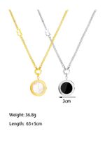 304 Stainless Steel 18K Gold Plated Vintage Style Patchwork Plating Geometric Color Block Acrylic Pendant Necklace main image 2