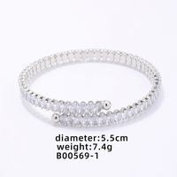 Style Simple Bloc De Couleur Le Cuivre Placage Incruster Zircon Bracelet sku image 1