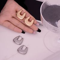 1 Pair IG Style Simple Style Geometric Plating 304 Stainless Steel Gold Plated Silver Plated Earrings main image 3