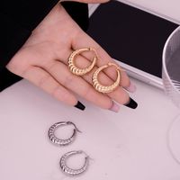 1 Pair IG Style Simple Style Geometric Plating 304 Stainless Steel Gold Plated Silver Plated Earrings main image 5