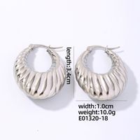1 Pair IG Style Simple Style Geometric Plating 304 Stainless Steel Gold Plated Silver Plated Earrings sku image 7