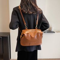 Solid Color Casual School Daily Women's Backpack sku image 2