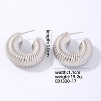 1 Pair IG Style Simple Style Geometric Plating 304 Stainless Steel Gold Plated Silver Plated Earrings sku image 4