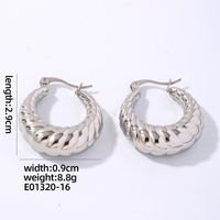 1 Pair IG Style Simple Style Geometric Plating 304 Stainless Steel Gold Plated Silver Plated Earrings sku image 5