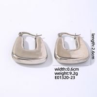 1 Pair IG Style Simple Style Geometric Plating 304 Stainless Steel Gold Plated Silver Plated Earrings sku image 2