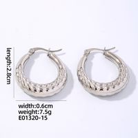 1 Pair IG Style Simple Style Geometric Plating 304 Stainless Steel Gold Plated Silver Plated Earrings sku image 6