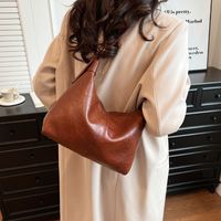 Women's Pu Leather Solid Color Elegant Sewing Thread Pillow Shape Zipper Shoulder Bag main image 8