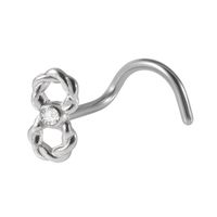 Simple Style Star Stainless Steel Inlay Zircon Nose Ring main image 2