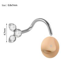 Simple Style Star Stainless Steel Inlay Zircon Nose Ring sku image 13