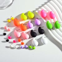 1 Pair Simple Style Solid Color Stoving Varnish Arylic Ear Studs main image 1