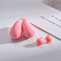 1 Pair Simple Style Solid Color Stoving Varnish Arylic Ear Studs main image 2